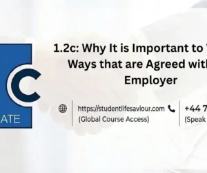 1.2c: Why It is Important to Work in Ways that are Agreed with the Employer
