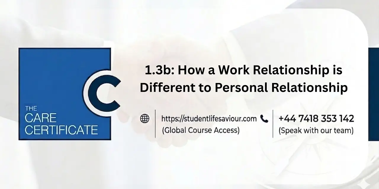 1.3b: How a Work Relationship is Different to Personal Relationship