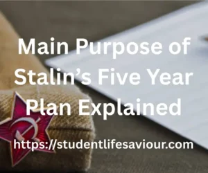 Main Purpose of Stalin’s Five Year Plan Explained