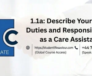 1.1a: Describe Your Main Duties and Responsibilities as a Care Assistant